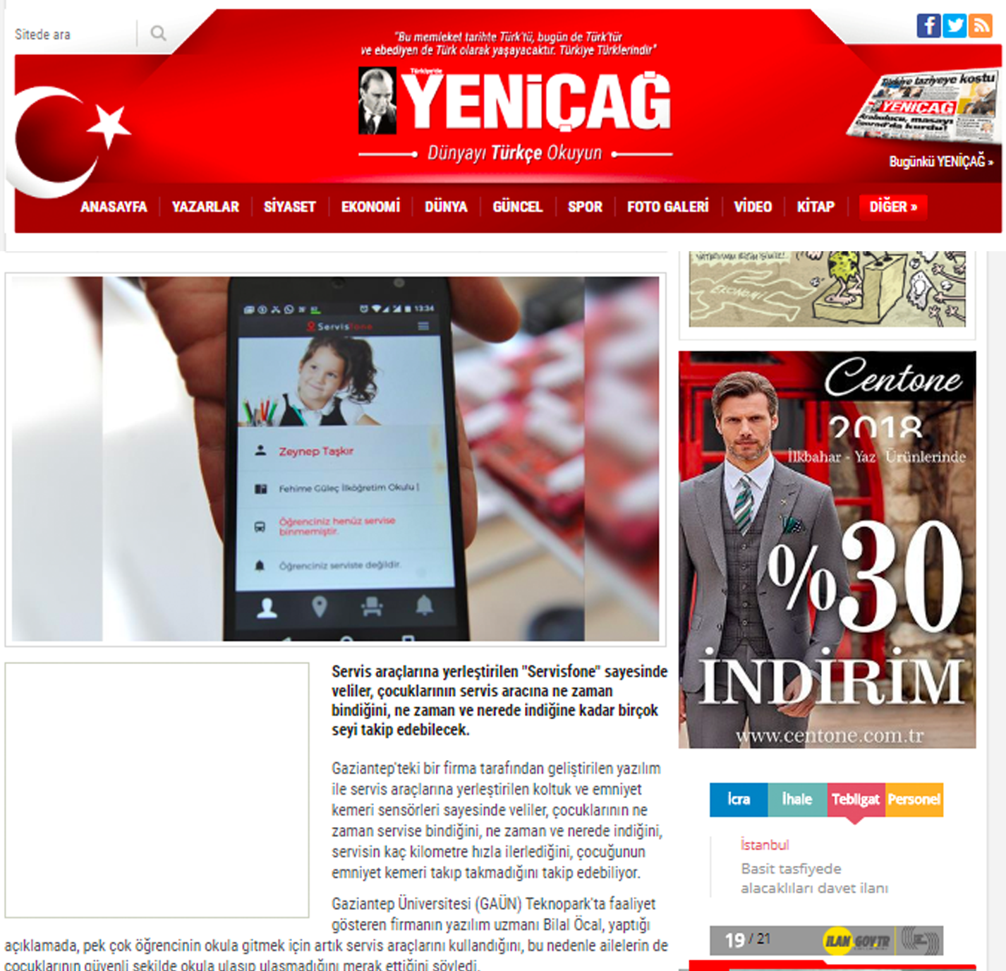 Yeniçağ Gazetesi Haberi